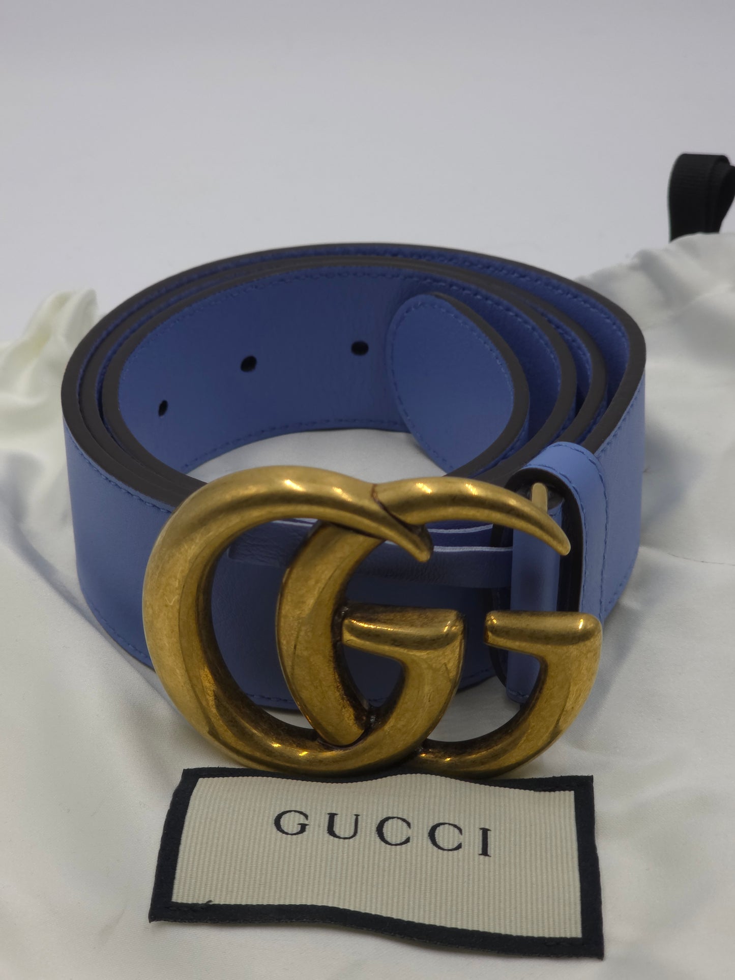 Gucci Breiter GG Marmont Gürtel Gr. 85