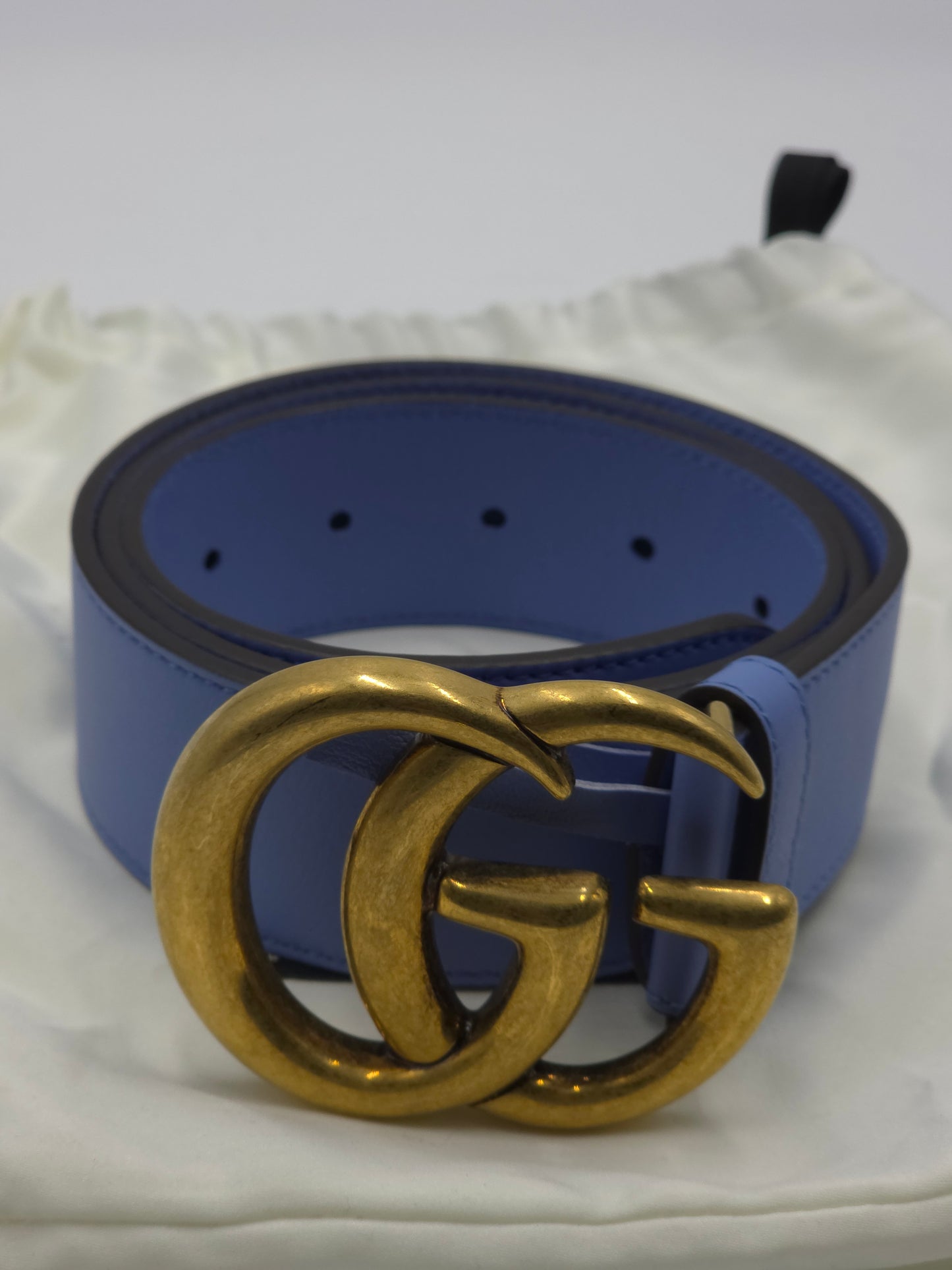 Gucci Breiter GG Marmont Gürtel Gr. 85